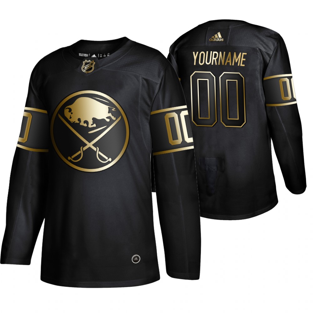 Cheap Adidas Sabres Custom Men 2019 Black Golden Edition Authentic Stitched NHL Jersey